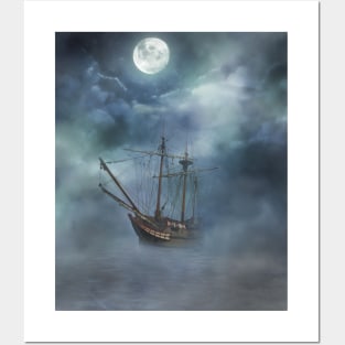 Sailing in the Dark Seas Posters and Art